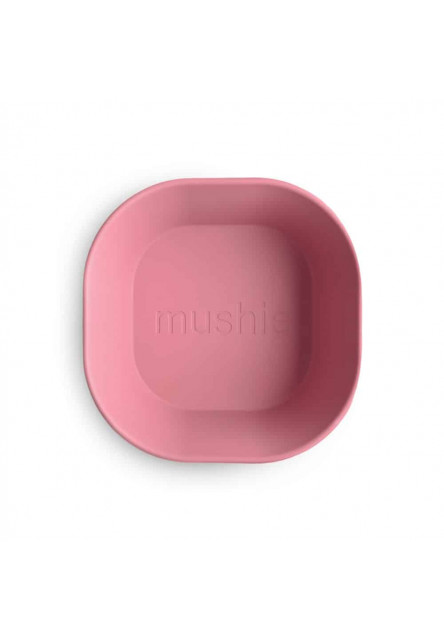 Hranatá obedová miska mushie - dusty rose