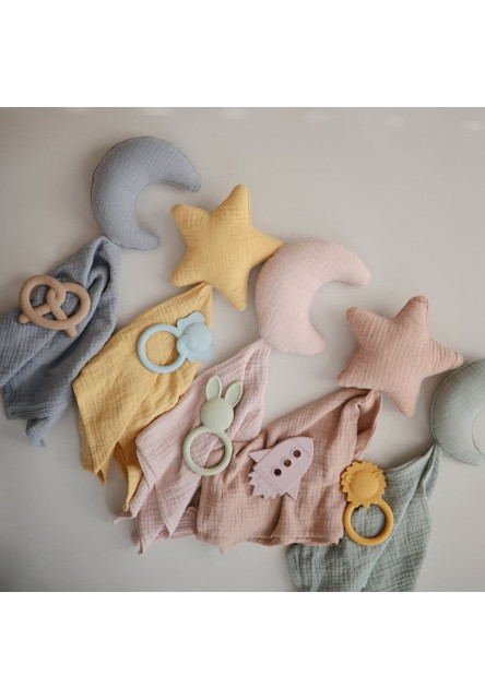 Hryzátko mushie - bunny - sage