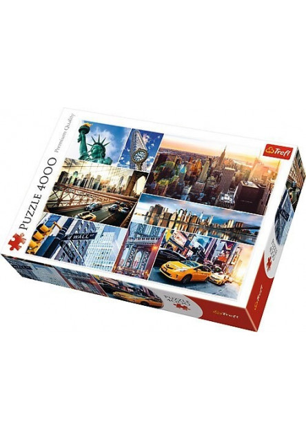 Trefl Puzzle 4000 dielikov New York koláž
