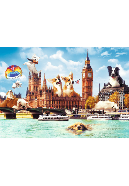 Trefl Puzzle 1000 Crazy City - Psy v Londýne