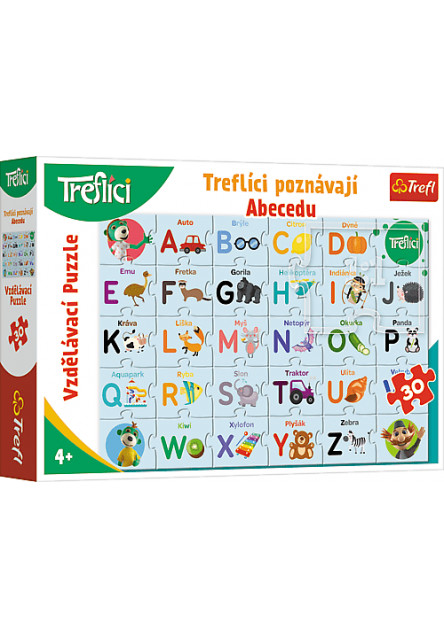 Trefl Vzdelávacie puzzle 30 dielikov - Treflíci spoznávajú abecedu CZ / Trefl