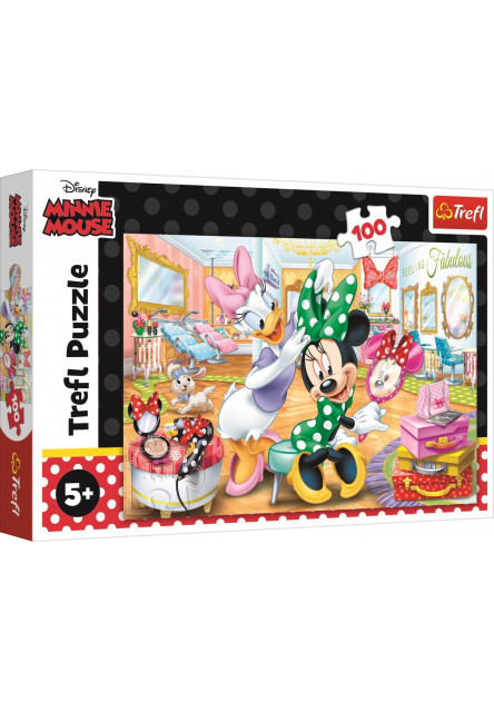 Trefl Puzzle 100 dielikov - Minnie v salóne krásy  Disney Minnie