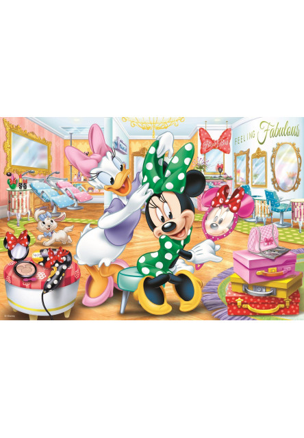 Trefl Puzzle 100 dielikov - Minnie v salóne krásy  Disney Minnie