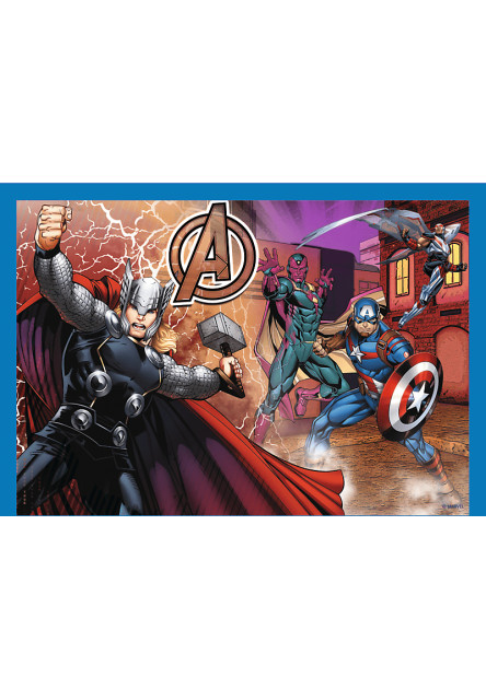 Trefl Puzzle 4v1 - Odvážni Avengeri / Disney Marvel The Avengers