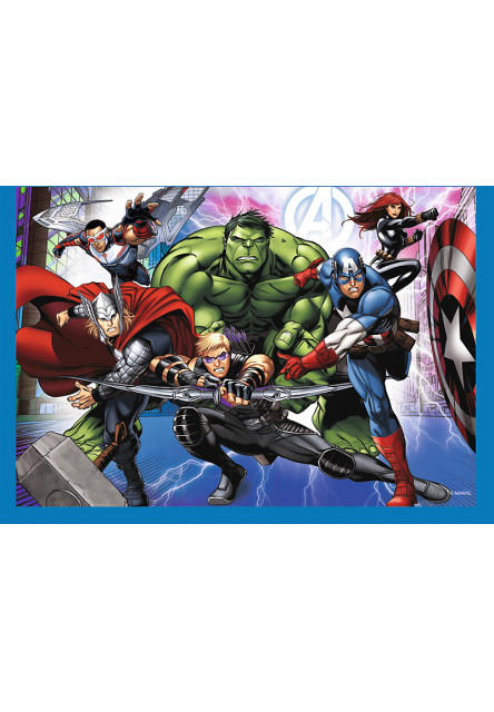 Trefl Puzzle 4v1 - Odvážni Avengeri / Disney Marvel The Avengers