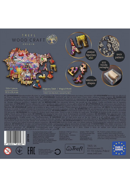 Trefl Drevené puzzle 501 - Zázračný svet