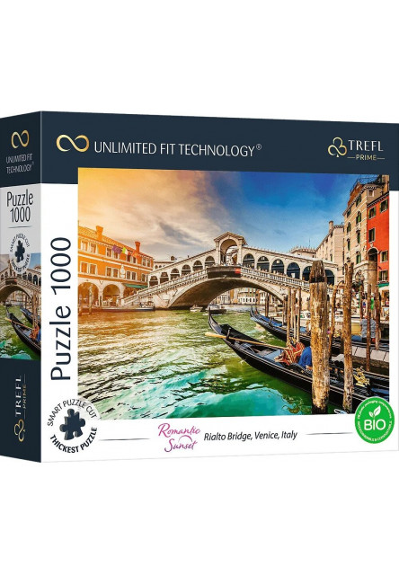 Trefl Prime puzzle 1000 UFT - Romantický západ slnka: Most Rialto v Benátkach, Taliansko Trefl