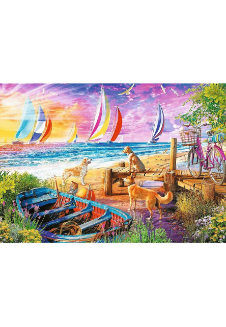 Trefl Prime puzzle 1000 UFT - Čas dovolenky: Plachetnica