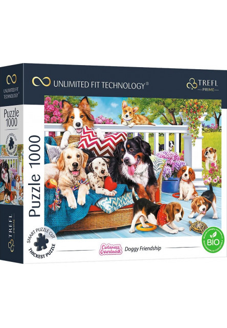 Trefl Prime puzzle 1000 UFT - Nálož roztomilosti: Psie priateľstvo