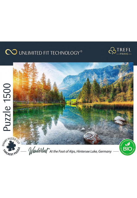 Trefl Prime puzzle 1500 UFT - Potulky: Na úpätí Álp, jazero Hintersee, Nemecko