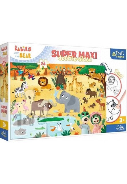 Trefl Puzzle 24 SUPER MAXI -  Deti a Medveď