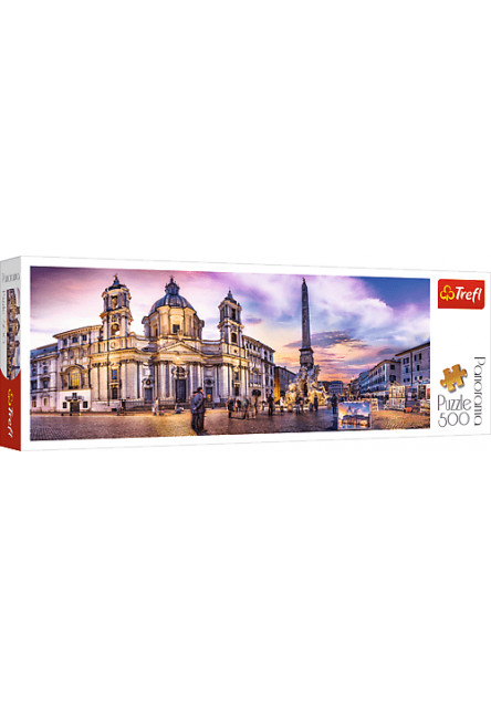 Trefl Panoramatické puzzle 500 - Piazza Navona, Rím