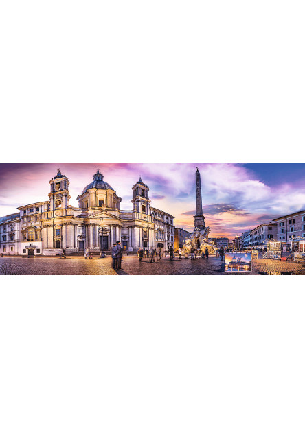 Trefl Panoramatické puzzle 500 - Piazza Navona, Rím