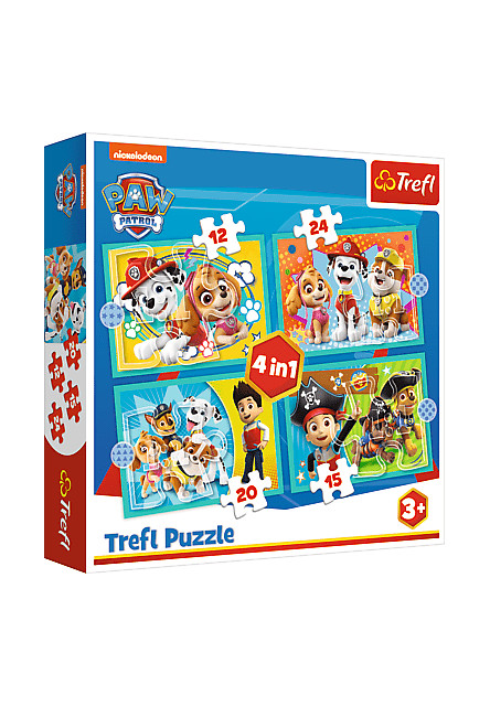 Trefl Puzzle 4v1 - Šťastný tím Paw Patrol / Viacom PAW Patrol