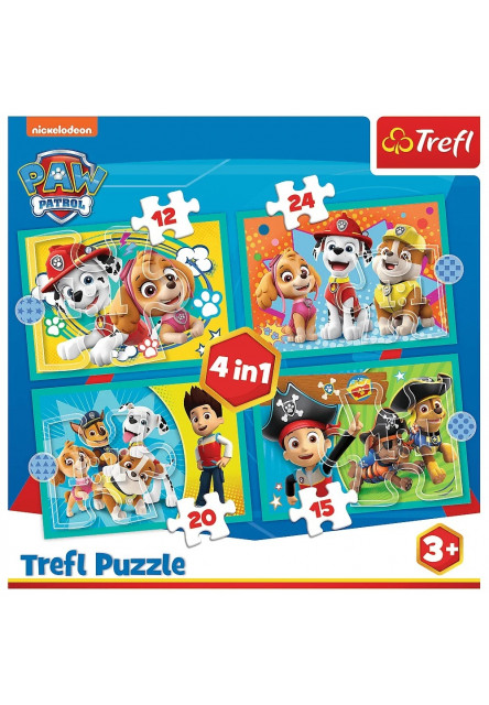 Trefl Puzzle 4v1 - Šťastný tím Paw Patrol / Viacom PAW Patrol