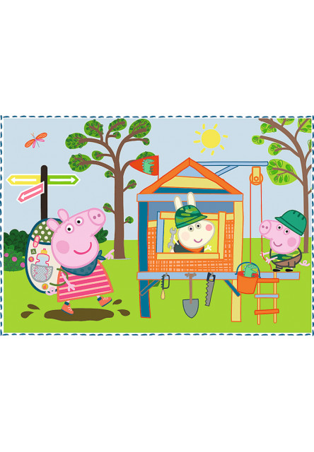 Trefl Puzzle 4v1 - Spomienka na prázdniny / Peppa Pig
