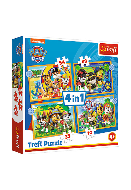 Trefl Puzzle 4v1 - Prázdniny Paw Patrol / Viacom PAW Patrol