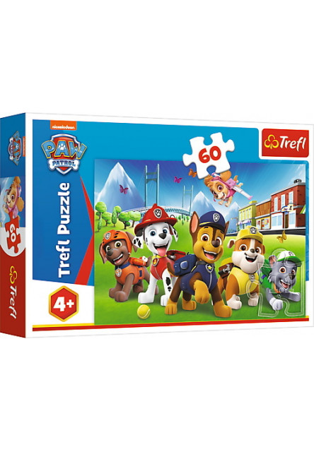 Trefl puzzle 60 dielikov - Paw Patrol v tráve / Viacom PAW Patrol