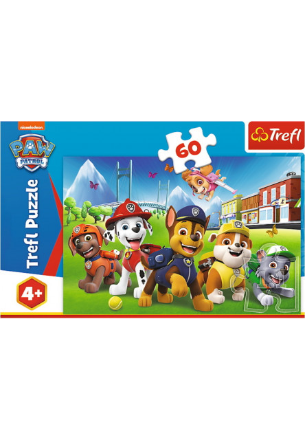 Trefl puzzle 60 dielikov - Paw Patrol v tráve / Viacom PAW Patrol