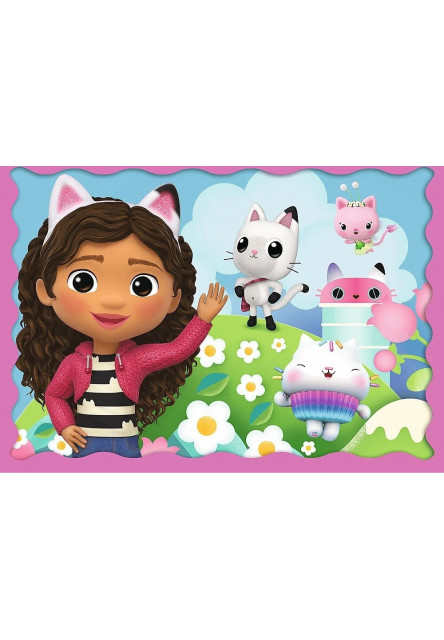 Trefl Puzzle 4v1 - Gabbyine dobrodružstvá / Universal Gabby´s Dollhouse