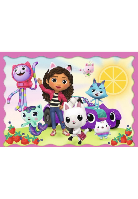 Trefl Puzzle 4v1 - Gabbyine dobrodružstvá / Universal Gabby´s Dollhouse