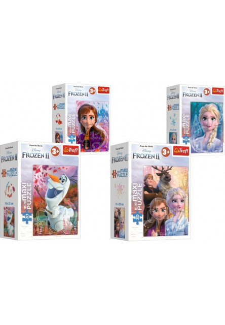 Trefl Puzzle 20 mini MAXI Frozen II, 4 druhy