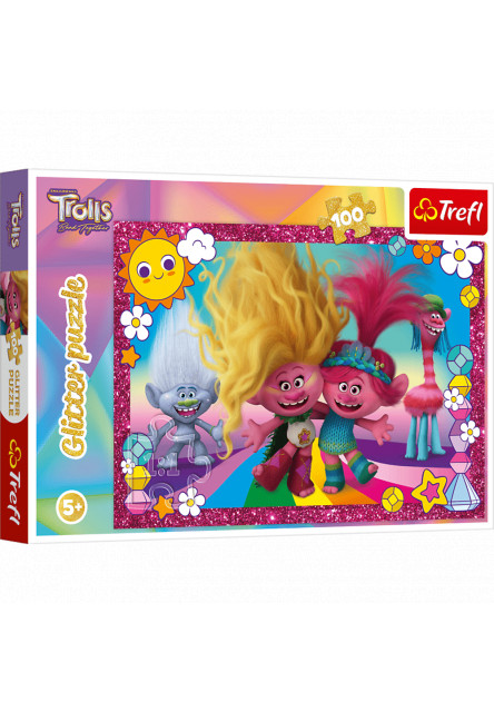 Trefl Puzzle 100 Glitter - Trblietaví Trollovia / Universal Trolls 3 (2023)