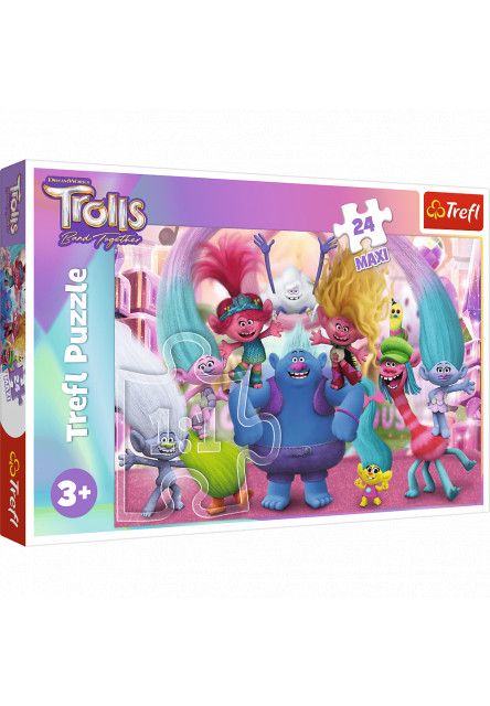 Trefl Puzzle 24 Maxi - Vo svete Trollov / Universal Trolls 3 (2023)