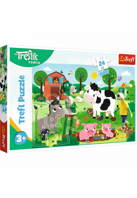 Trefl Puzzle 24 Maxi - Rodina Treflíkov / Studio Trefl Rodzina Treflików Trefl