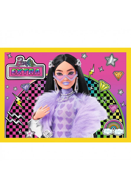 Trefl Puzzle 4v1 - Šťastný svet Barbie / Mattel, Barbie
