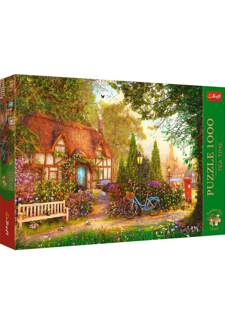 Trefl Puzzle 1000 Premium Plus - Čajový čas: Slamená chalúpka