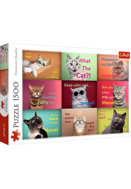 Trefl Puzzle 1500 - Zábavné mačacie tváre