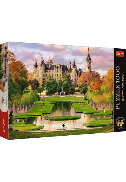 Trefl Puzzle 1000 Premium Plus - Foto Odysea: Zámok Schwerin, Nemecko