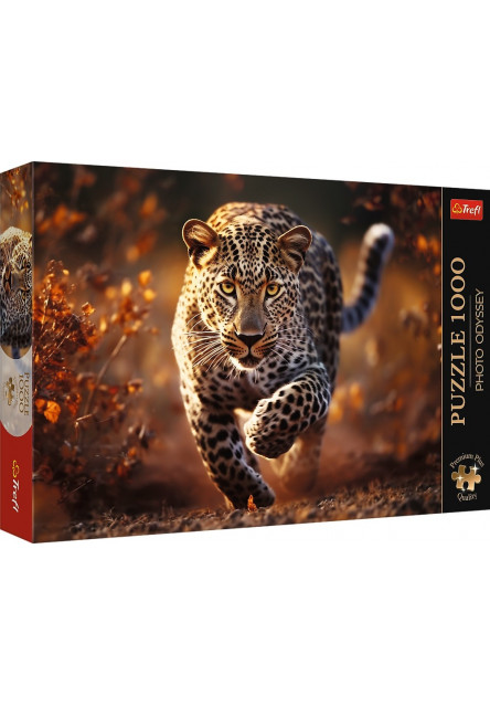 Trefl Puzzle 1000 Premium Plus - Foto Odysea: Divoký leopard