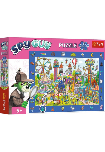 Trefl Puzzle s hľadaním obrázkov Spy Guy: Zábavný park 100 dielikov