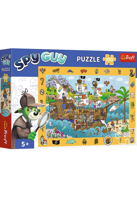 Trefl Puzzle s hľadaním obrázkov Spy Guy: Pirátska loď 100 dielikov