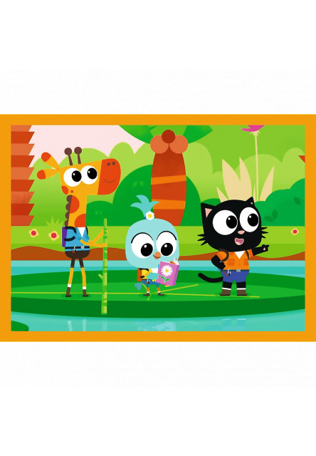 Trefl Puzzle 4v1 Milo, zoznámte sa s Milom a jeho priateľmi