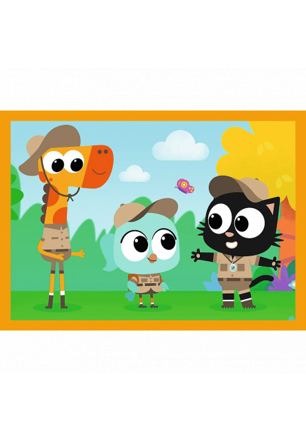 Trefl Puzzle 4v1 Milo, zoznámte sa s Milom a jeho priateľmi