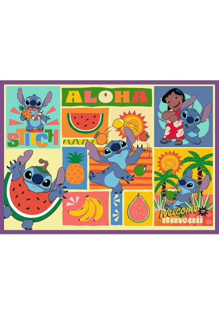 Trefl Puzzle Lilo & Stitch 4 x 250 dielikov Úžasný Stitch
