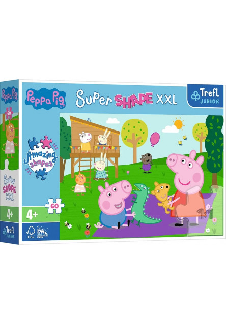 Trefl Puzzle Peppa Pig: Hra s bratom 60 dielikov Trefl