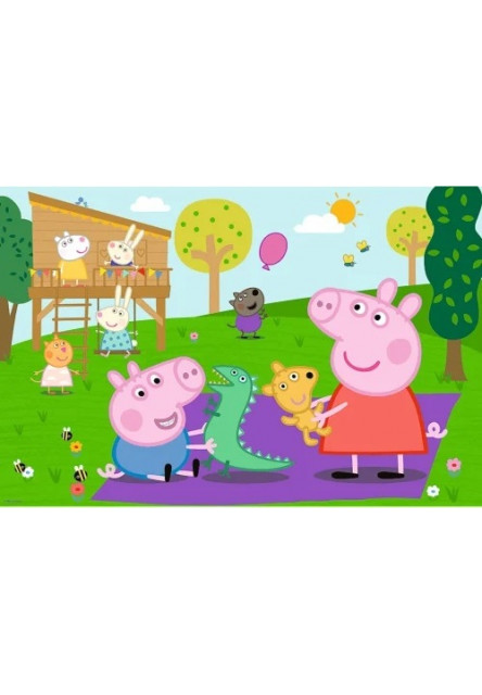 Trefl Puzzle Peppa Pig: Hra s bratom 60 dielikov