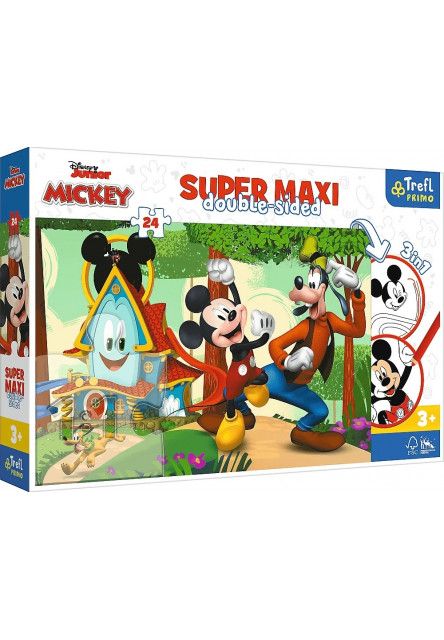 Trefl Obojstranné puzzle Mickeyho klubík SUPER MAXI