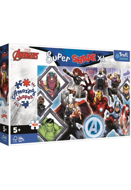 Trefl Puzzle TREFL Puzzle Super Shape XL Avengers 104 dielikov