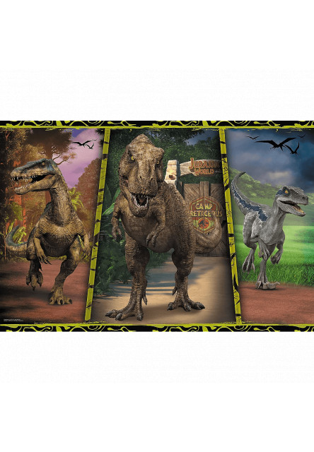 Trefl Puzzle Super Shape XL Jurský svet 104 ks. Farebné dinosaury