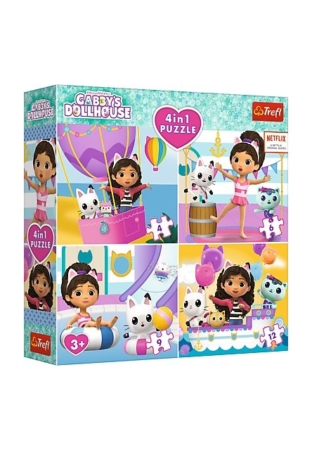Trefl Puzzle 4v1 – Gabby's Dollhouse