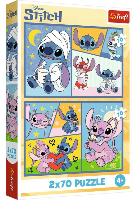 Trefl Puzzle 2 x 70 Lilo & Stitch - So Stitchom nie je nuda