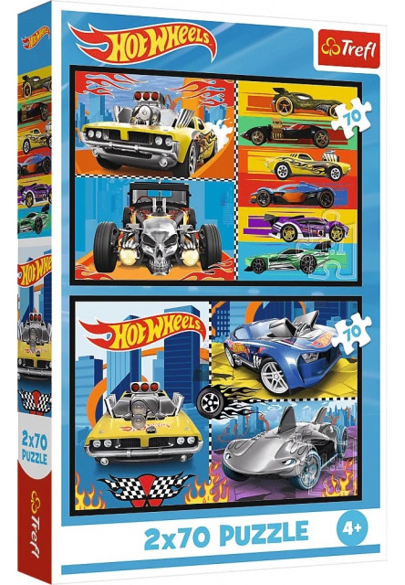 Trefl Puzzle 2 x 70 Hot Wheels Autá