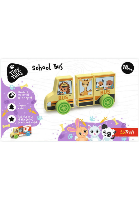 Trefl Magnetické vozidlo - Školský autobus - 3 prvky