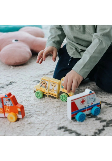 Trefl Magnetické vozidlo - Školský autobus - 3 prvky