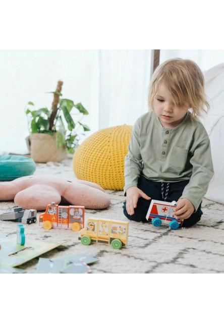 Trefl Magnetické vozidlo - Školský autobus - 3 prvky